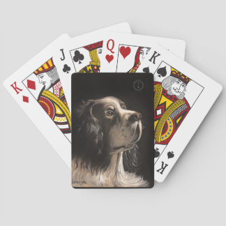 Jeu De Cartes cocker spaniel playing poker cards