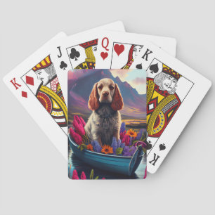 Jeu De Cartes Cocker Spaniel sur une pagaie : une aventure Pitto