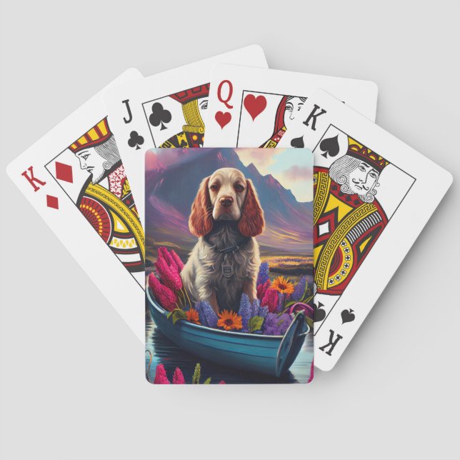 Jeu De Cartes Cocker Spaniel sur une pagaie : une aventure Pitto (dos)