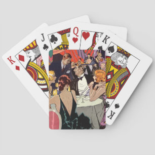 Jeu De Cartes Cocktail Art déco vintage à la discothèque