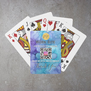 Jeu De Cartes Code QR Instagram Entreprise Aquarelle Merci