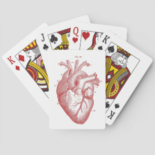 Jeu De Cartes Cœur Anatomique Rouge