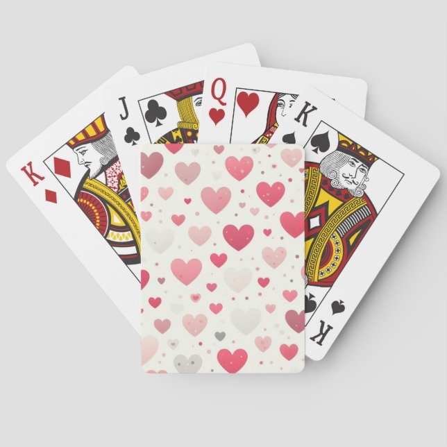 Jeu De Cartes Coeur coloré de la Saint Valentin (dos)