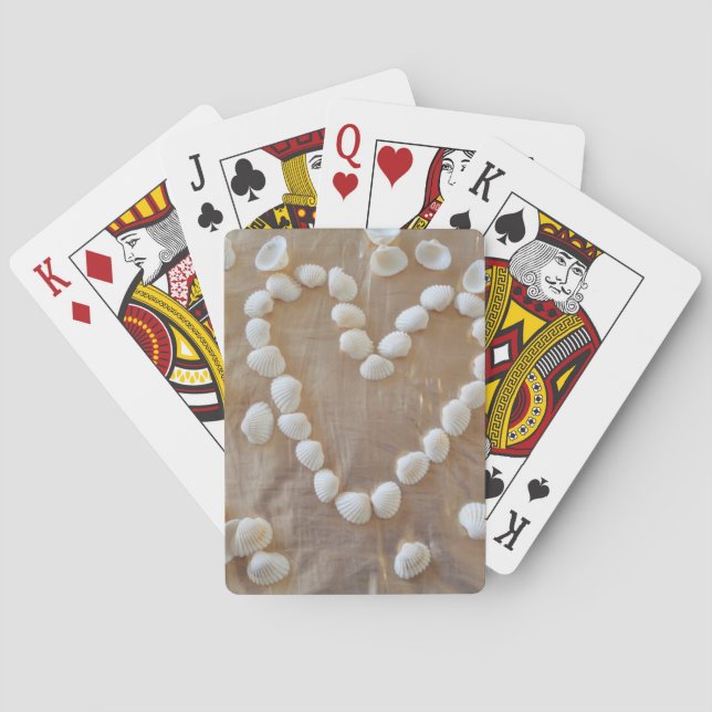 Jeu De Cartes Coeur des coquillages de la mer blanche, Summer Be (dos)