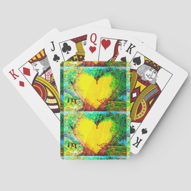 Jeu De Cartes coeur d'or jouant aux cartes (dos)