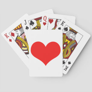 Jeu De Cartes Cœur rouge mignon Saint-Valentin blanc couleur per