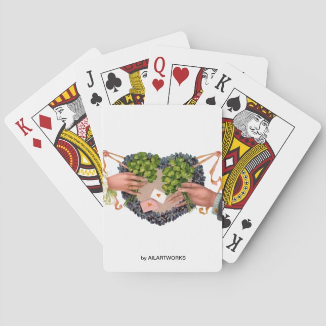 JEU DE CARTES COEUR SHAMROCK (dos)