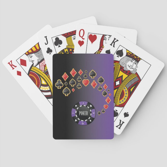 Jeu De Cartes Coeurs, clubs, diamants et pique Conception Bicycl (dos)