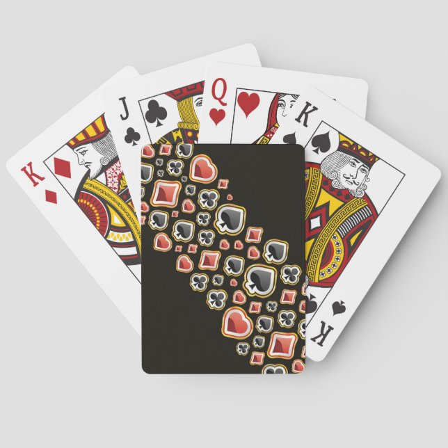 Jeu De Cartes Coeurs, clubs, diamants et pique Conception Bicycl (dos)