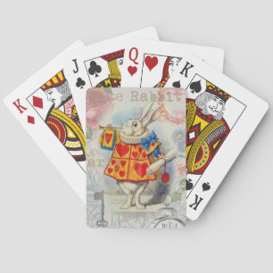 Jeu De Cartes Cœurs de Lapin Blanc Alice Classique