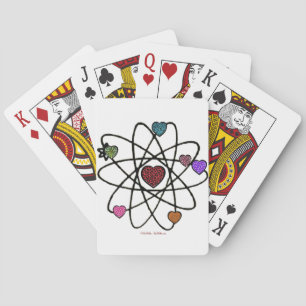 Jeu De Cartes Coeurs Empreintes de léopard de Valentine atomique