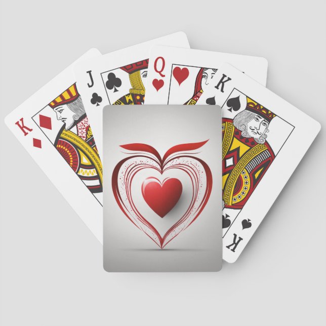 Jeu De Cartes "Coeurs Éternels Jouer aux cartes - Jouer passionn (dos)