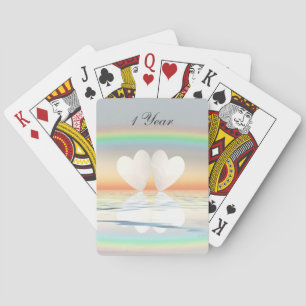 Jeu De Cartes Coeurs papier du 1er anniversaire