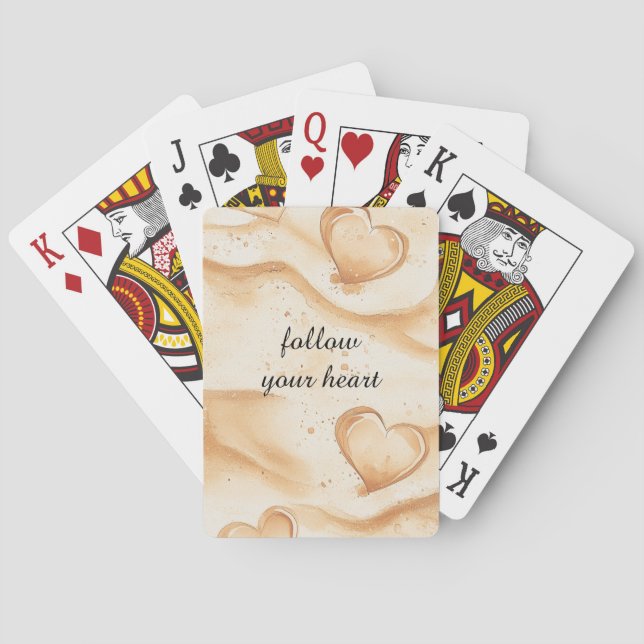 Jeu De Cartes Coeurs tropicaux à Sand Beach (dos)