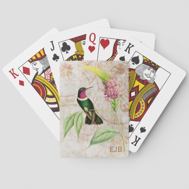 Jeu De Cartes Colibri Throated d'ange de Sun d'améthyste (dos)