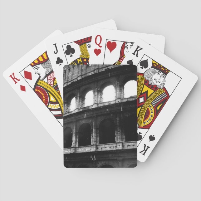 Jeu De Cartes Colisée noire blanche Empire romain (dos)