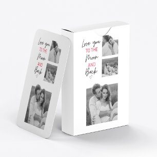 Jeu De Cartes Collage Couple Photo & Citation Romantique À La Lu