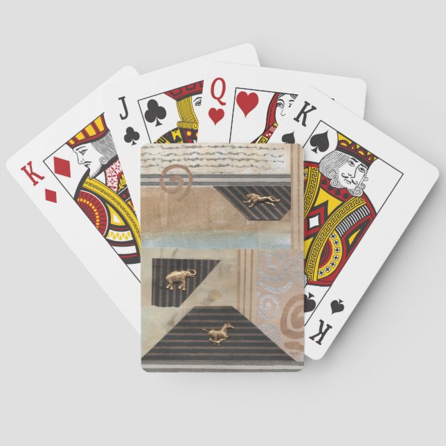 Jeu De Cartes Collage d'animaux africains (dos)