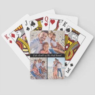 Jeu De Cartes Collage de photos de famille La vie nous a donné l