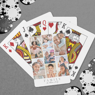 Jeu De Cartes Collage de photos de famille personnalisé
