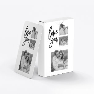 Jeu De Cartes Collage moderne Couple Photo & Love You Beauté Cad