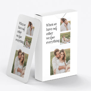 Jeu De Cartes Collage moderne Photo Romantique Couple Citation C