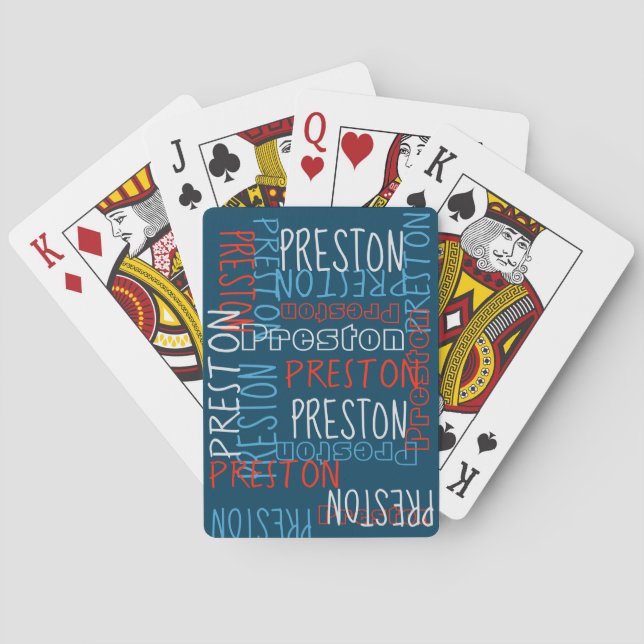 Jeu De Cartes Collage nommé fait sur commande personnalisé par (dos)
