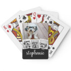 Collage photo 4 tendance Nom du script noir blanc