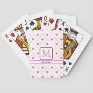 Jeu De Cartes Collection des valentines du Coeur rose rustique