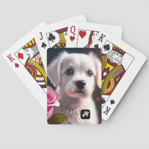 Jeu De Cartes Collection Petit Chien Et Rose