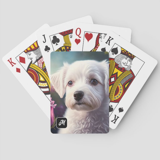 Jeu De Cartes Collection rose Et Chien Sucré (dos)