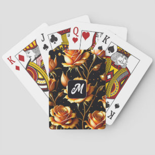 Jeu De Cartes Collection Rose tendance de luxe Big Gold