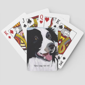 Jeu De Cartes Collie Bordure noire et blanche Jouer aux cartes