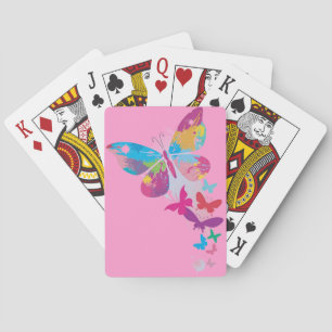 Jeu De Cartes Colonne de papillons peints Design Cartes de lectu