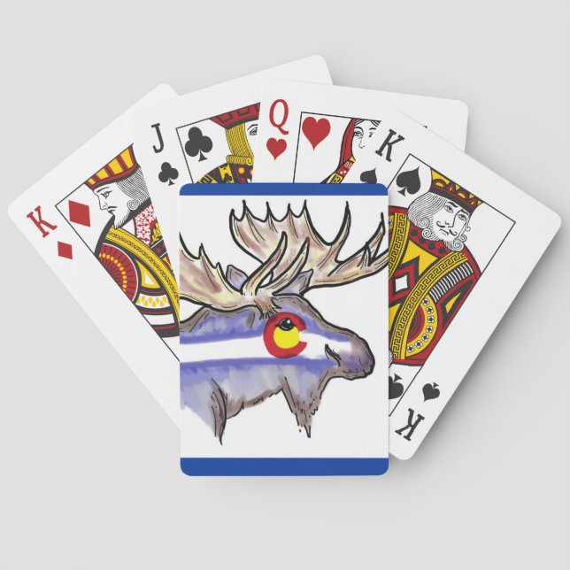 Jeu De Cartes Colorado drapeau de l'état elfe design jouer aux c (dos)