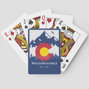 Jeu De Cartes Colorado Mountains Vintage Co Drapeau Souvenirs