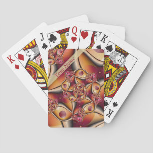 Jeu De Cartes Coloré Abstrait Rouge Orange Imaginaire Nom fracta