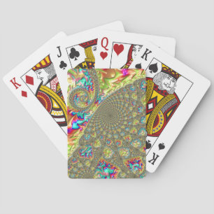 Jeu De Cartes Coloré Gras Vibrant Super Trippy Fractal Spiral