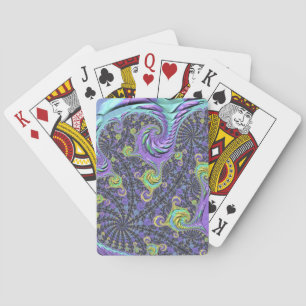 Jeu De Cartes Coloré Super Boho Hippie Funky Abstrait Fractal