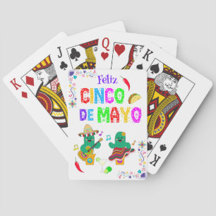 Jeu De Cartes Colorful Festive Cinco de Mayo 2025 Dancing Cactus