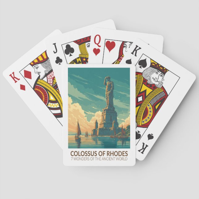 Jeu De Cartes Colossus of Rhodes Seven Wonders of the World Art (dos)