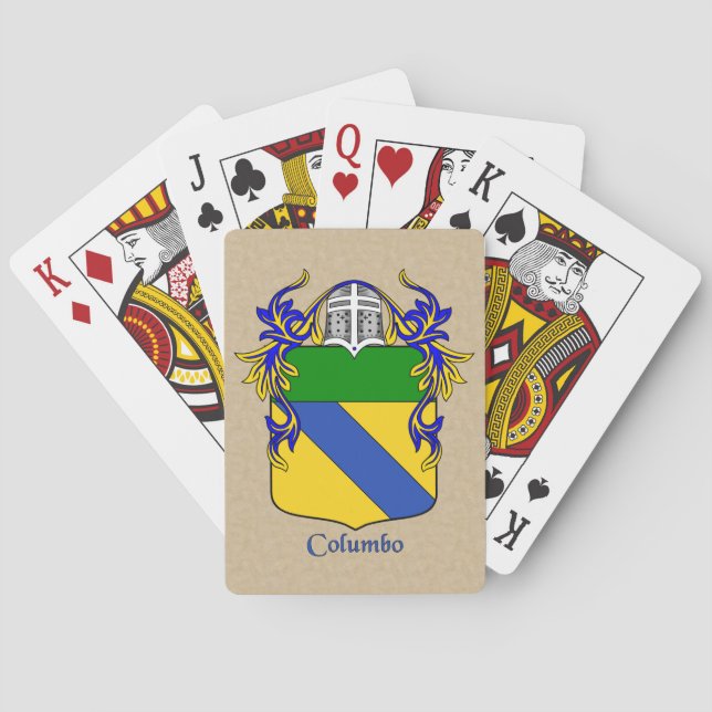 Jeu De Cartes Columbo Bouclier héraldique avec manteau (dos)