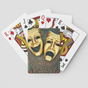 Jeu De Cartes Comédie dorée et masques de tragédie sur modèle