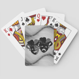 Jeu De Cartes Comédie et tragédie Théâtre Jester Masques Argent