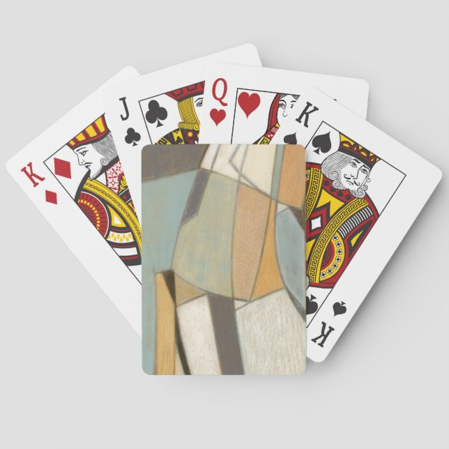 Jeu De Cartes Composition Abstraite avec des couleurs bouchées (dos)