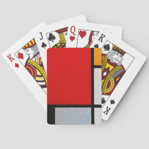 Jeu De Cartes Composition avec grand plan rouge