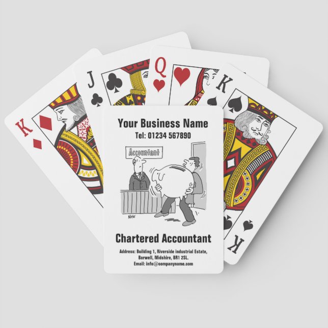 Jeu De Cartes Comptable agréé ou Comptable Cartes de jeu (dos)