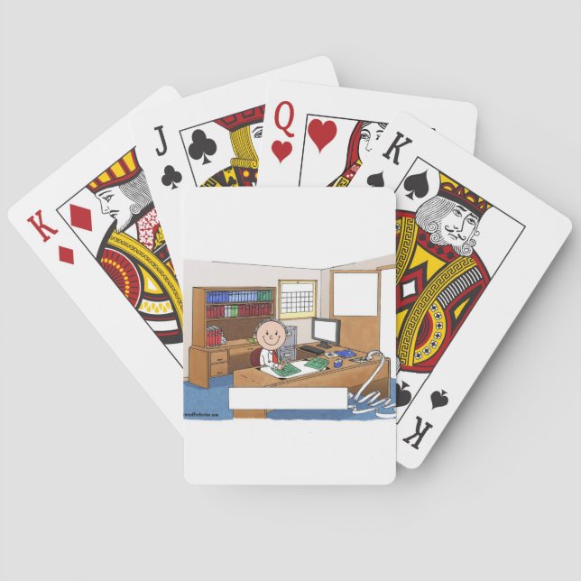 Jeu De Cartes Comptable, Homme - Cadeau de dessin personnalisé (dos)