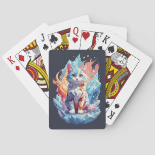Jeu De Cartes Conception de chat de fantaisie en cristal mignon
