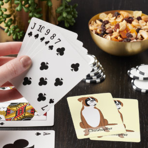 Jeu De Cartes Conception de chien Boxer Ajoutez votre propre ima